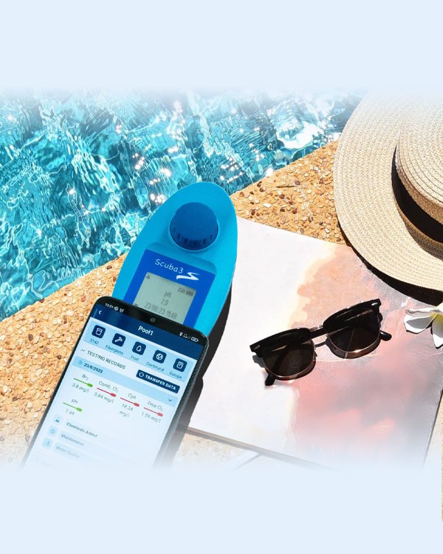 Scuba3s  Smart pool control with the  electronic pool tester