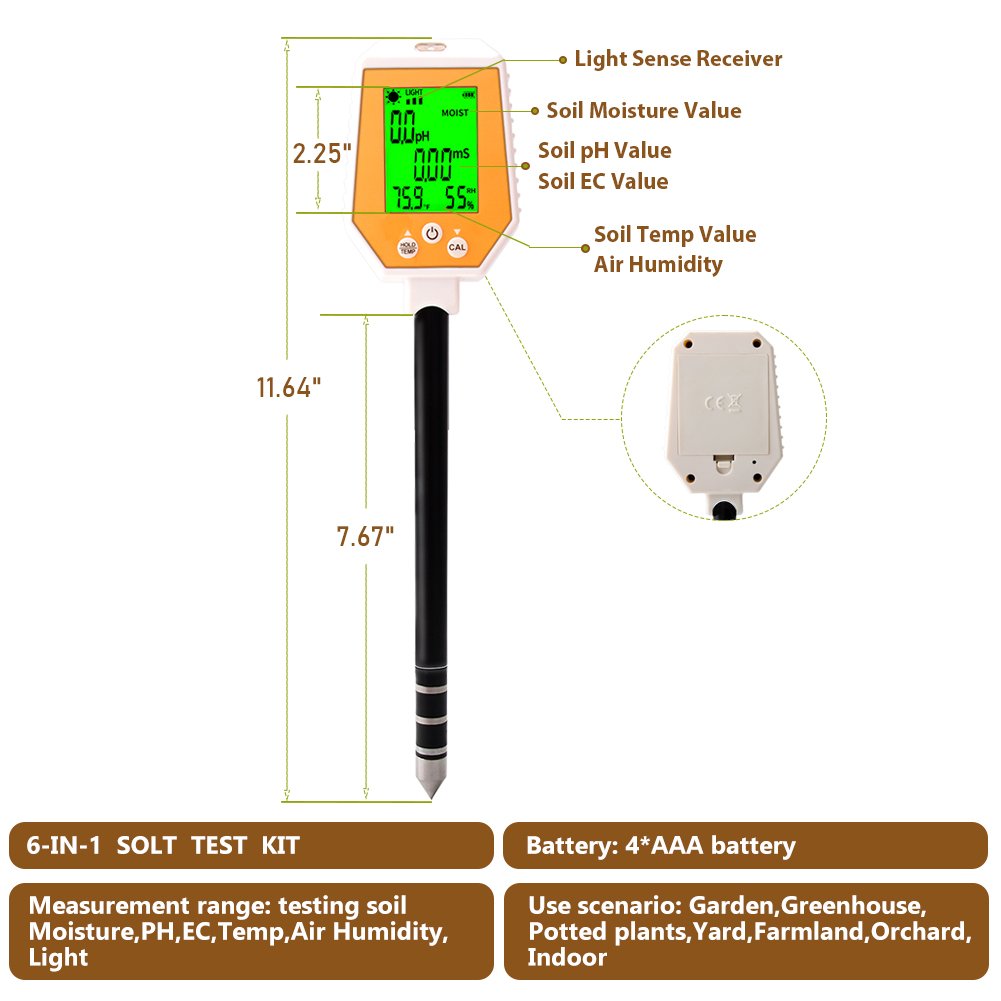 YY-1080      6-in-1 Digital Soil Tester