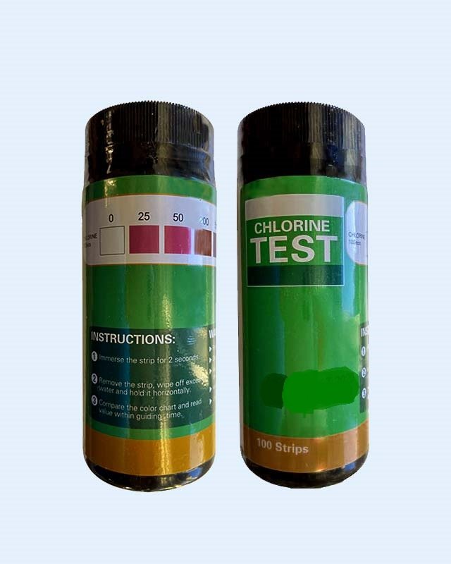 Easy read high concentrations chlorine test strips sanitizer