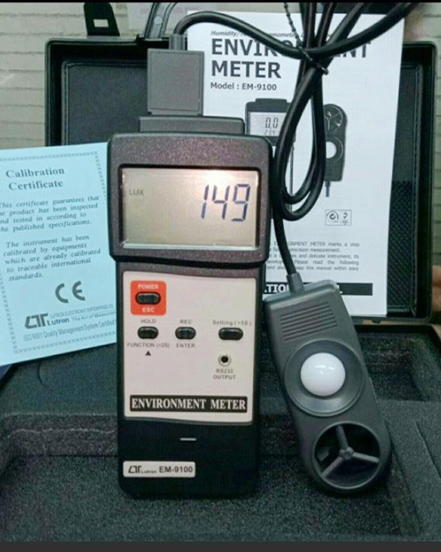 EM-9100 4 x 1 Air Velocity/Humidity/Temperature Light Meter