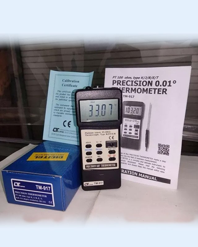 Lutron TM-917 Precision Thermometer (0.01° Accuracy, PT100 & Thermocouple)