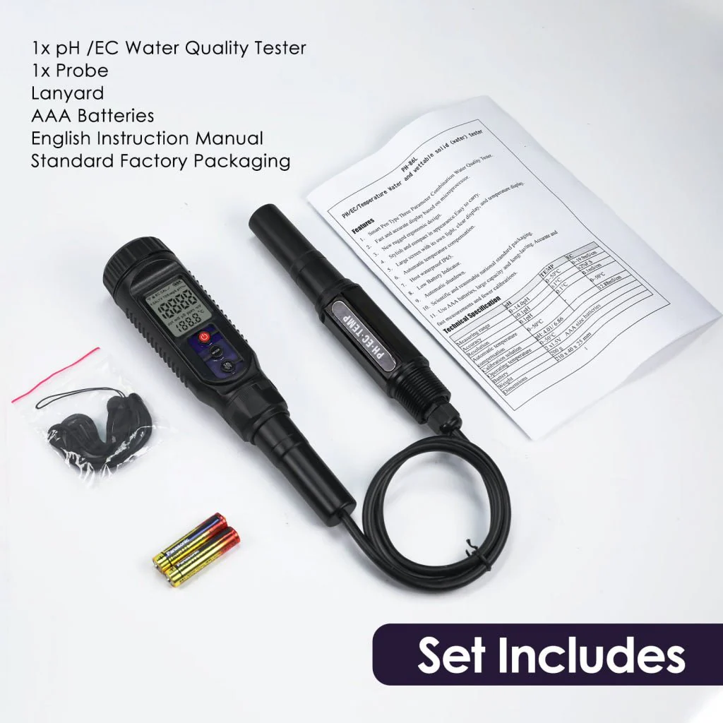 WQM-448 Soil  Waterproof pH/EC/Temperature 3 in 1 tester
